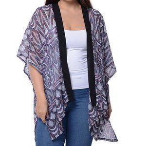 Blue & White Bohemian style kimono - Polyester